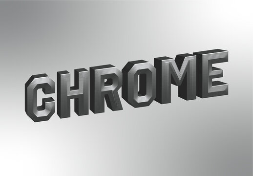 Black And Gray Brushed Steel Text Effect Beveled 3D Bold Font