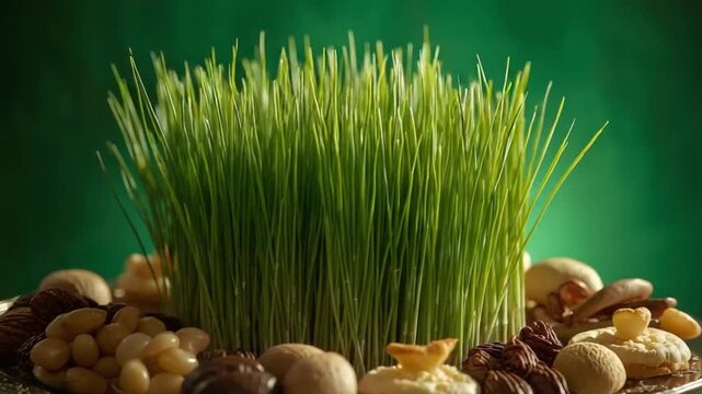 Sabzeh With Potatoes and Garlic for Haft-Seen Table Setting