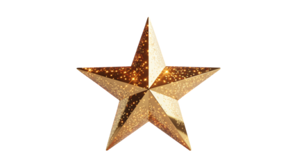 Golden star shining bright, elegant celestial symbol for holiday cheer