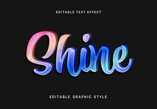 Colorful Holographic Gradient Text Effect Script Shiny Gradient Font