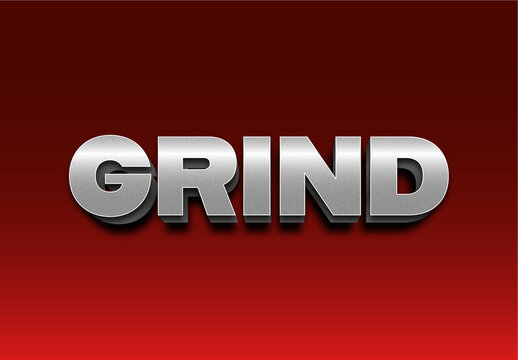 Silver And Black Brushed Steel Text Effect Chrome Bold Metallic Font