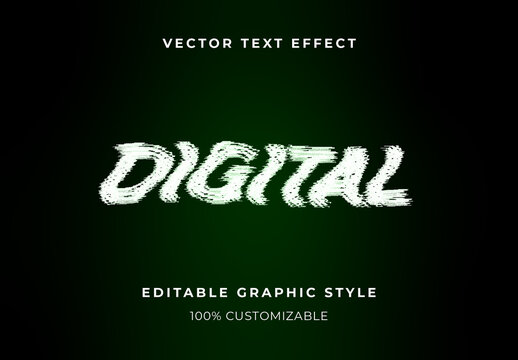 White Glitched Text Effect Distorted Glitch Font