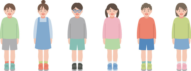 立っている子供たち