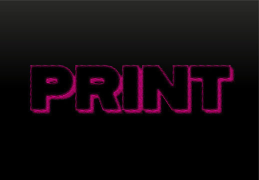 Multicolored Halftone Text Effect Dotted Retro Comic Font