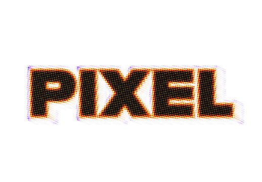 Multicolored Halftone Text Effect Dotted Retro Distorted Font