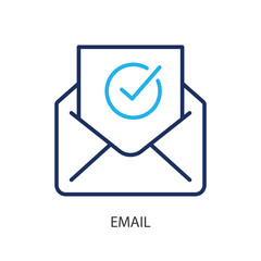 Email thin line icons. Original vector illustration.