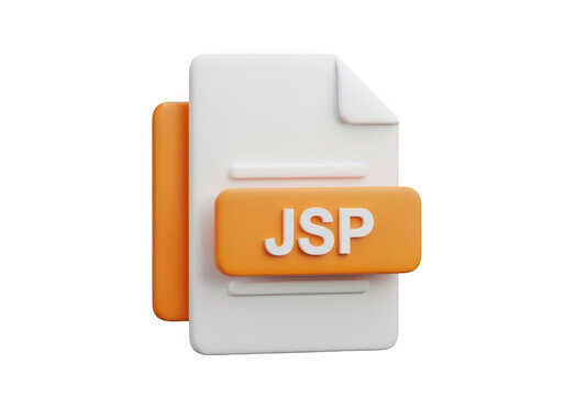 Jsp file icon isolated on transparent background