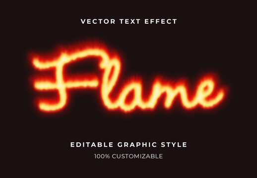 Orange And Yellow Burning Text Effect Script Glow Fire Font