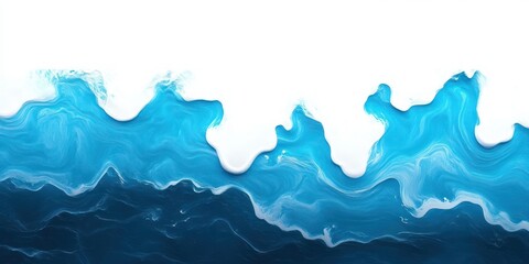 Obraz premium marbled blue ocean waves with white foam crests, layered fluid motion evoking calm and dynamic energy