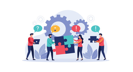 Teamwork and collaboration to solve complex problems and achieve business goals effectively.