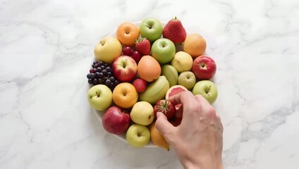 Assorted fruits on plate
