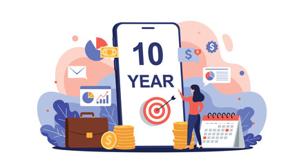 Achieving financial goals through smart investment strategies over ten years.