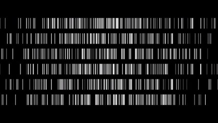 Black screen overlay shows simulated DNA scanning for genetic testing and analysis - Powered by Adobe