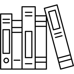 Line Art Book Archive Icon