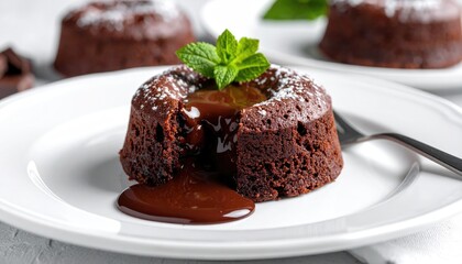 Indulge your senses with this delectable Chocolate Lava Cake! Experience the perfect balance of textures and flavors. 