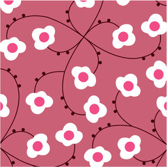 Flower abstract seamless pattern design background suitable for home decore and wallpaper purpose
