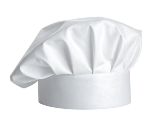 Classic Chef Hat on White Background