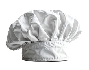 Crisp White Chef Hat Isolated on White Background