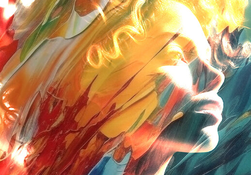 Colorful AI Paint Fusion Realistic Brush Photo Effect