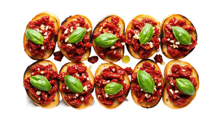 Fototapeta premium Closeup of Delicious Caprese Skewers with Basil.