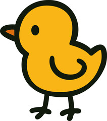 Illustration of a Cute Yellow Chick