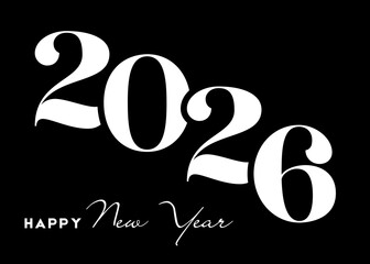 Happy New Year 2025 Black Greeting Card