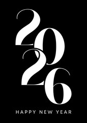 2026 Happy New year design for card, poster, banner