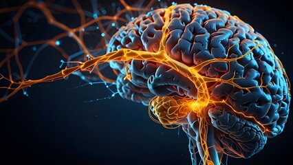 human brain with dna