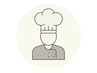 Chef icon. Restaurant icon design. Simple vector icon. Vector illustration.