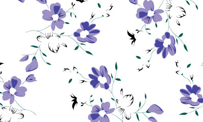Flower abstract seamless pattern design background suitable for home decore and wallpaper purpose
