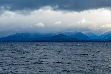lake and mountains San Carlos de Bariloche, Civic Center, Patagonia Argentina glacial lake Nahuel Huapi