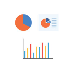 Pie Charts and Bar Graphs for Data Visualization, Business and Analytics Concept