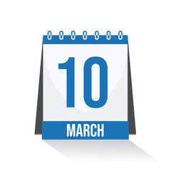 Modern Calendar design icon. March. 2026 day. Day calendar with date March. Cheklist day calendar. Flat set of calendar vector icons for web apps