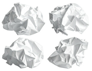 Obraz premium Crumpled white paper balls on a dark background
