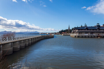 San Carlos de Bariloche, Civic Center, Patagonia Argentina glacial lake Nahuel Huapi
