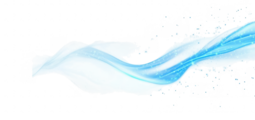 A serene and flowing wave of blue water. gracefully cascading across a white background. creating a refreshing and tranquil atmosphere. ideal for use in wellness or nature-themed designs