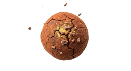 Cracked Earth Globe with Parched Surface.