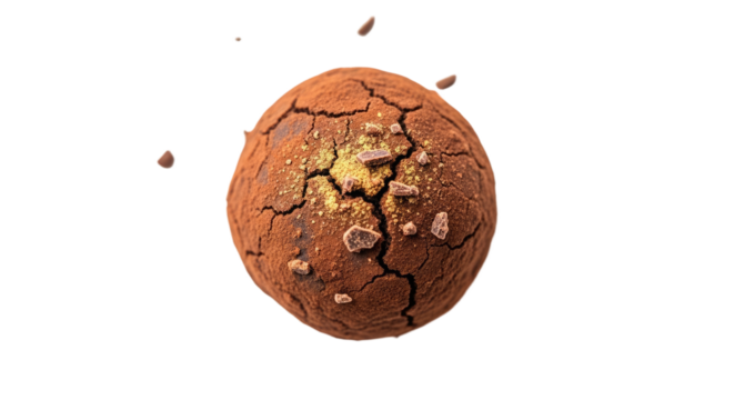 Cracked Earth Globe with Parched Surface.