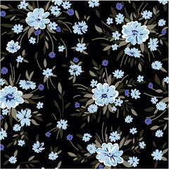 Flower abstract seamless pattern design background suitable for home decore and wallpaper purpose
