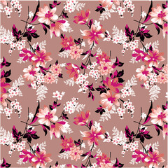 Flower abstract seamless pattern design background suitable for home decore and wallpaper purpose
