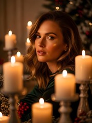 Candlelit Christmas Dinner Moment