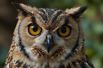 great horned owl portrait