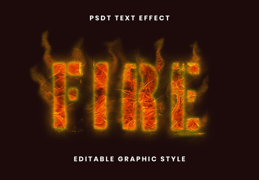 Orange And Yellow Trust Fire Text Effect Burning Bold Font