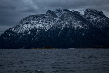 San Carlos de Bariloche Patagonia Argentina glacial lake Nahuel Huapi, next to the Andes Mountains