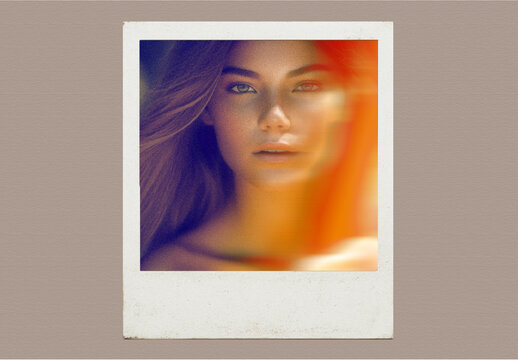 Orange And White Vintage Instant Photo Effect