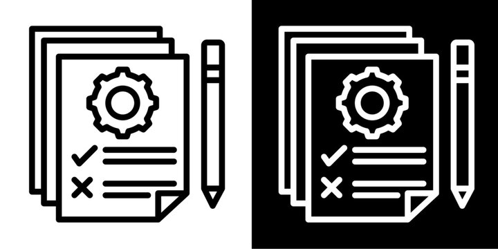 Maintenance  Icon Set White Style Collection
