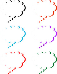 Speech Bubble set, Talk bubble, Cloud speech bubbles collection,Collection of doodle speech bubbles, stickers, text boxes icons