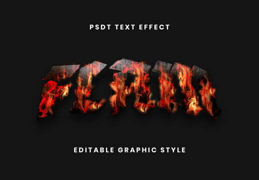 Yellow And Orange Burning Fire Text Effect Flame Bold Font