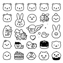 kawaii character sticker