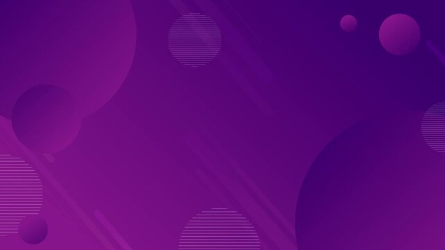 Dynamic purple gradient background with geometric shapes moving smoothly creates modern and vibrant feel perfect for presentation or website design